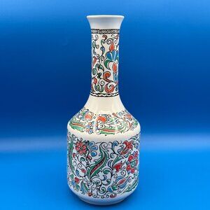 Vintage Metaxa Liquor Decanter Hand-Painted, Porcelain, Made in Greece, Used, wi